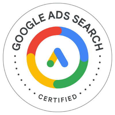 Badge certification google Ads search pour les réseaux de rechercher florence LE SAUX