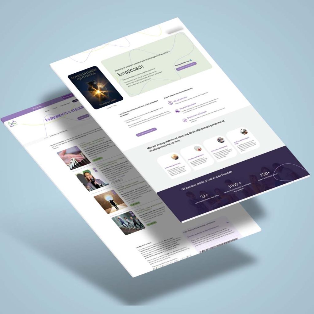 mockup site emoticoach après la refonte du site