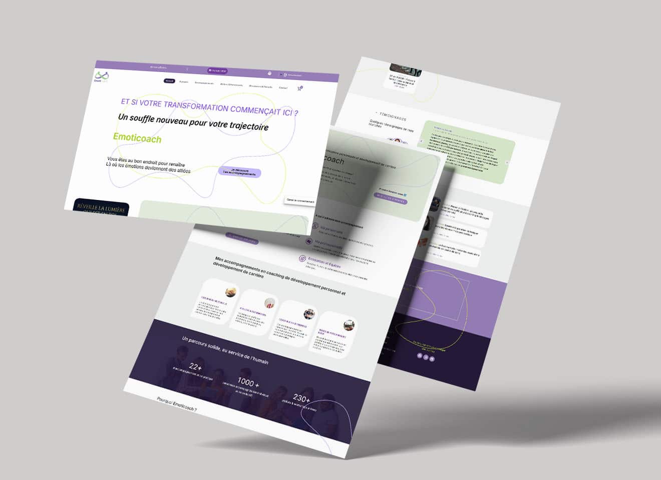 Création de site WordPress pour coach en développement personnel à Genève – Emoticoach
